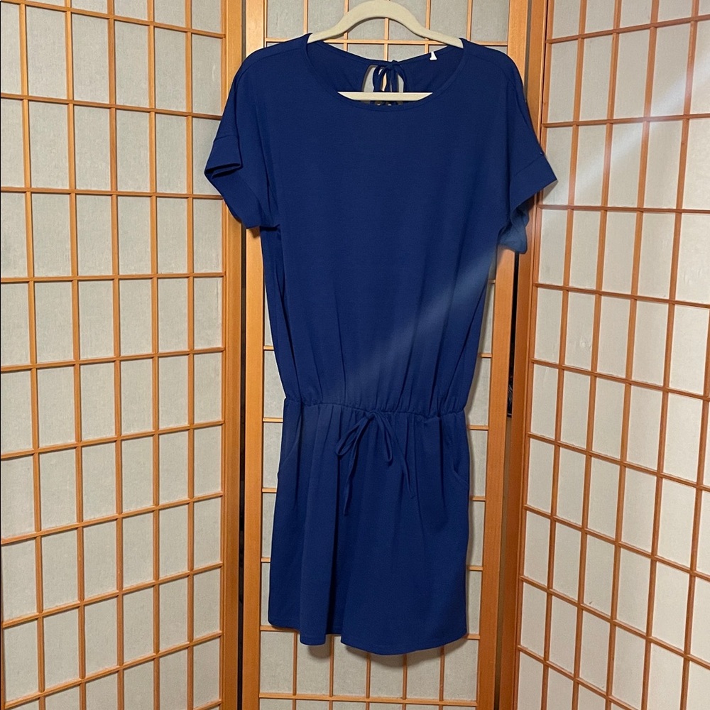 Purple Short Sleeve Romper Size XL With pockets